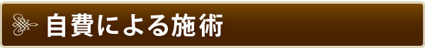 自費による施術 自費による施術